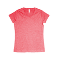 2585 womens v neck tee Red