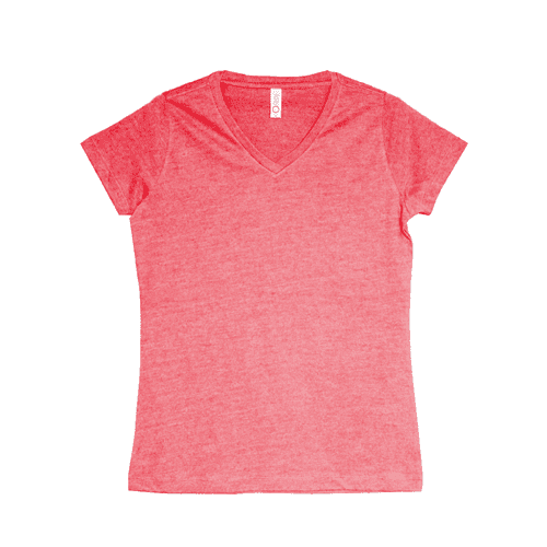 2585 womens v neck tee Red