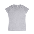 2585 womens v neck tee grey