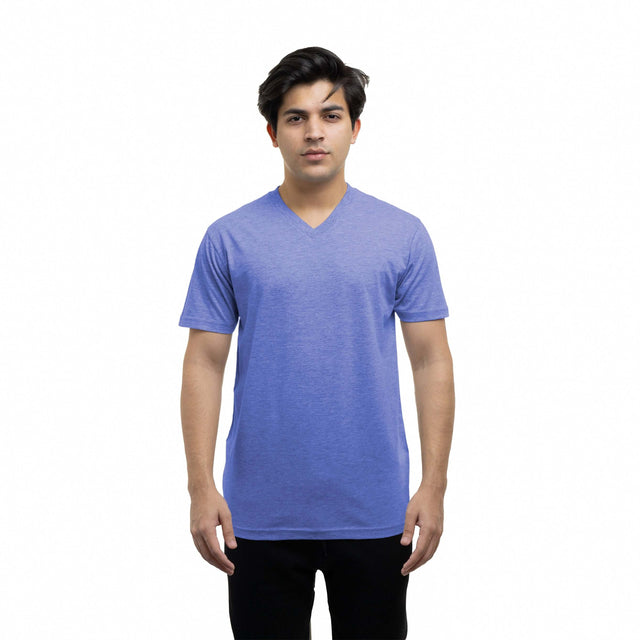 2587 Premium V Neck Tee 2 HTR