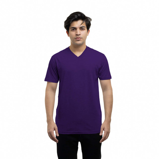 2587 Premium V Neck Tee 2 purple