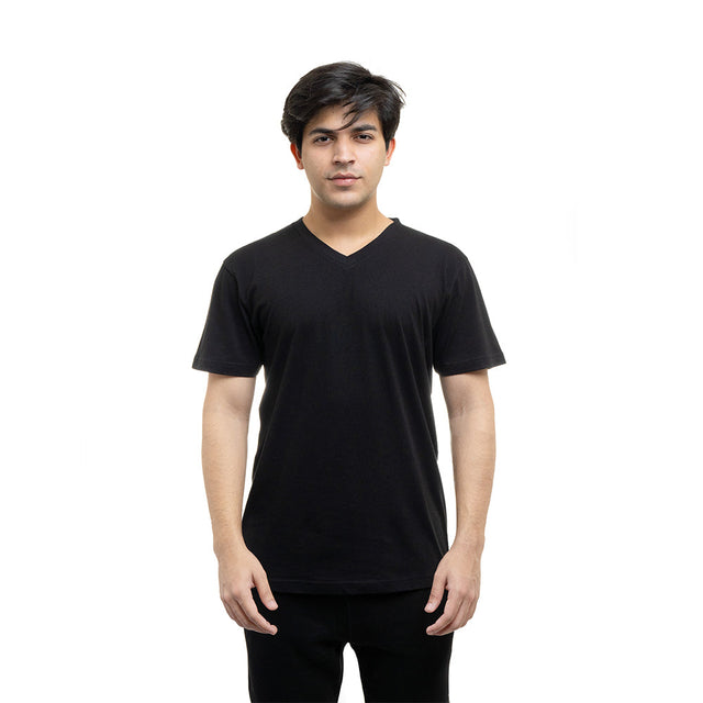 2587 Premium V Neck Tee black