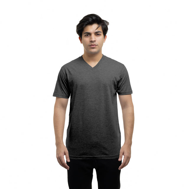 2587 Premium V Neck Tee dark grey