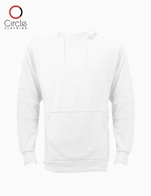 2710 Unisex Active Fleece Hoodie white