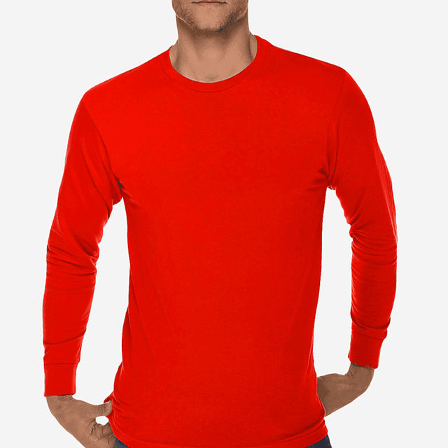 3001 Premium Unisex Long Sleeve Tee red