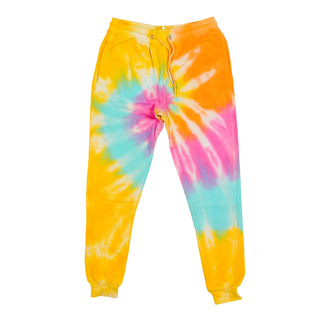 Tie Dye Jogger Pant Yellow Spiral