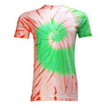 Tie Dye T Shirt Orange Neon Spiral