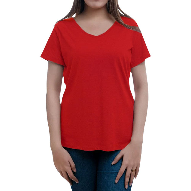 2585 COMFORT WOMENS V NECK TEE*