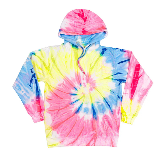 tie dye hoodies Fuchsia Neon Spiral