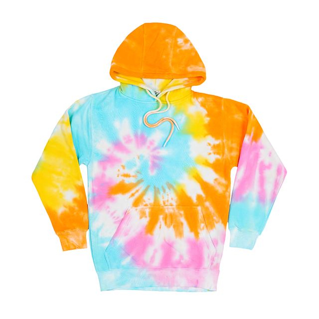 tie dye hoodies Yellow Spiral